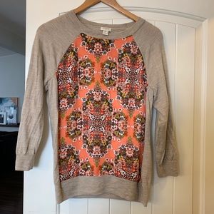 J. Crew Patterned Front Sweater